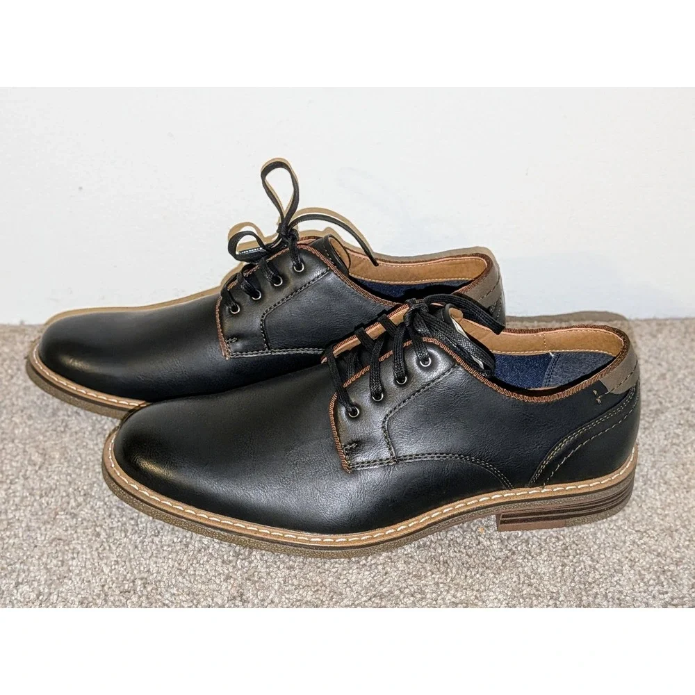 Dockers Bronson Business Casual‎ Shoes Black Mens Size 10 M Oxford Dress NEW